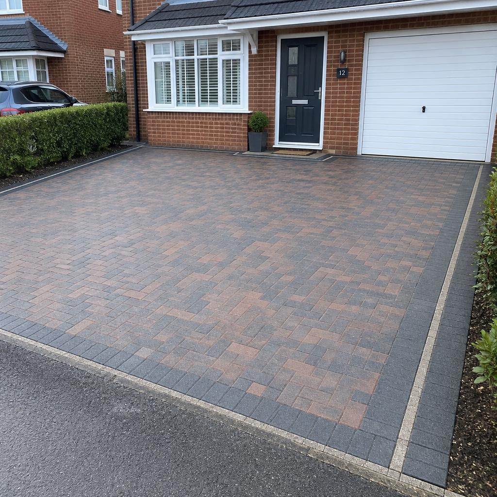 Block-paved driveway